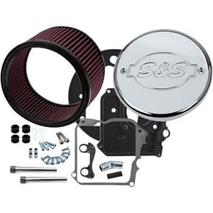 Air Cleaner Kit with Cover - S&S Logo - ChromeOpen Image Gallery