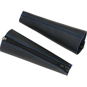 Seat Belt Covers - Black w/ Blue StitchingOpen Image Gallery