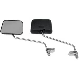 Mirror - Side View - Rectangle - Black w/Chrome Stem - Right/LeftOpen Image Gallery